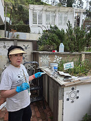 2025 02 23 SD gluing tile on wooden planters (3)